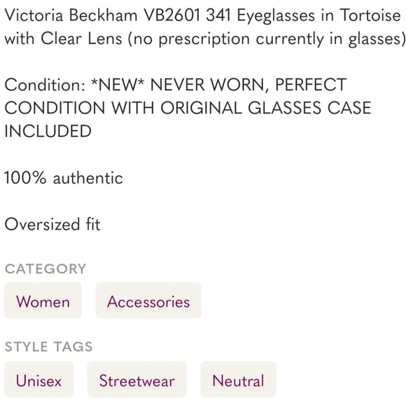 Victoria Beckham Tortoise Glasses - Picture 7 of 7